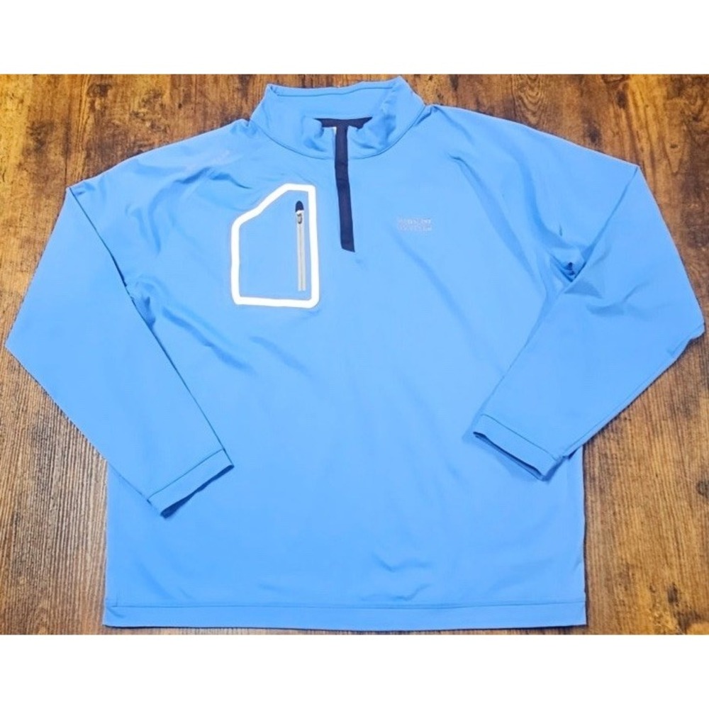 Peter Millar Crown Sport Forge 1/4 Zip Blue Golf Sweatshirt Men's Size X-Large
